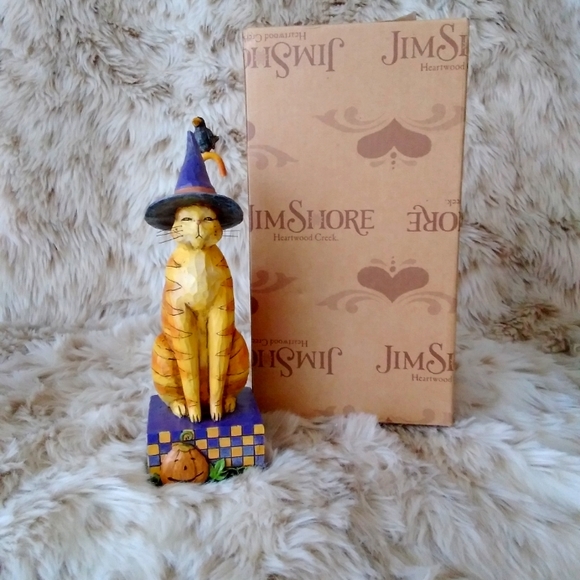 Jim Shore Other - NIB Jim Shore "Kitty in a Witch Hat" Statue